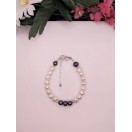 White & Rainbow Grey Freshwater Pearl Bracelet